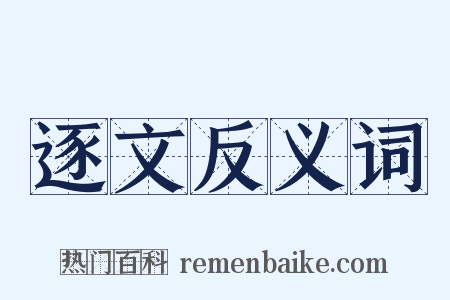 逐文反义词是什么意思的图片